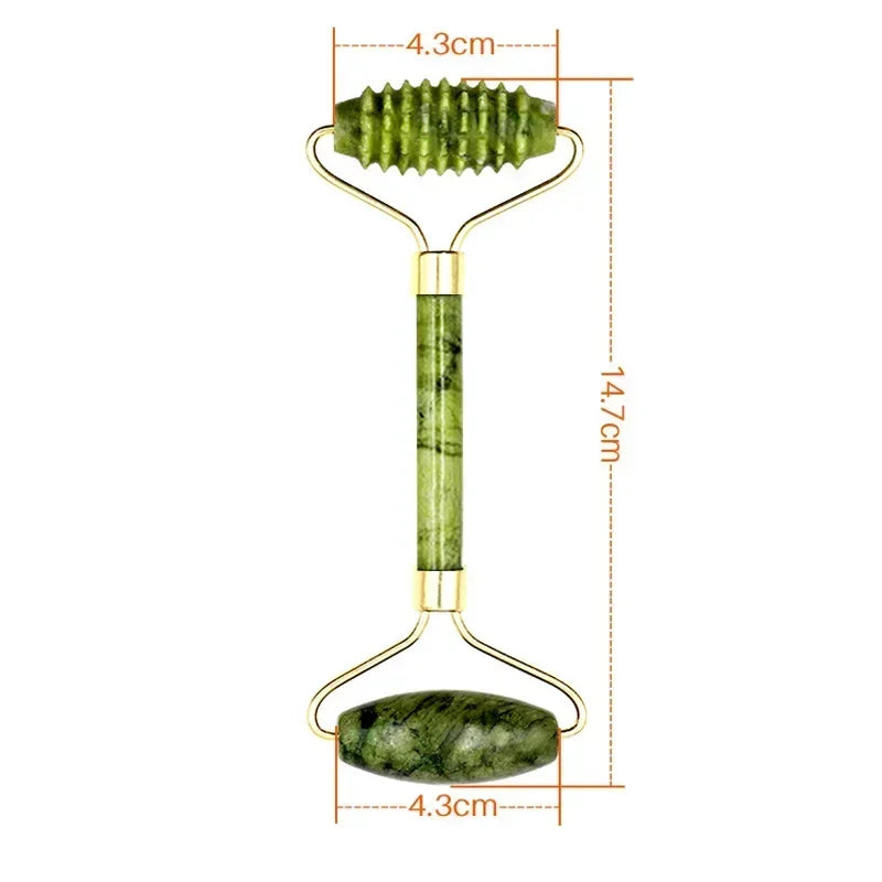 Guasha pierre naturelle Massage visage rouleau de Jade Gua Sha ensemble d'outils de Massage pour SPA corps visage rouleau de massage rouleau visage